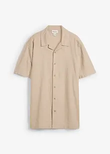Chemise manches courtes en lin majoritaire, ample, bonprix