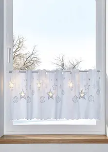 Café-Vorhang Aus Baumwolle-Leinen – Halbe Gardine Im Landhausstil, Transparent, Verschiedene Größen