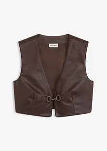 Jsaierl Long Gilet Matelassé Femme Boutonné Sans Manches Veste à Capuche Manteau Couleur Unie Fente Latérale Parka D'Hiver