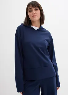 Pull à Capuche NEXT Femme Bleu Taille 16 – Coton Mélangé, Doublé