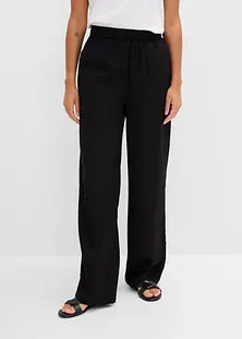 DESIGN - Pantalon à enfiler en satin - Noir