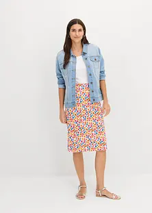 Jupe Femme Bonmarché Taille 12 – Coton Géométrique Multicolore, Ligne A, Zip