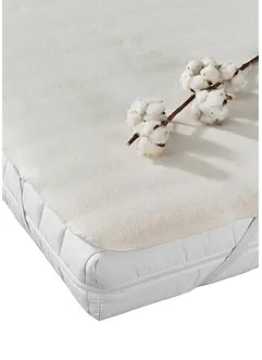 Protège-matelas en coton gratté 2 faces avec élastiques, bonprix