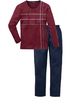Pyjama mit Baumwolle und langen Ärmeln, bonprix