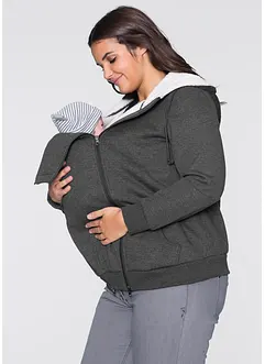 Umstands-Sweatjacke mit Baby-Einsatz und flauschiger Innenseite, bpc bonprix collection