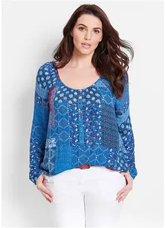 Blouse manches longues effet froissé, bonprix