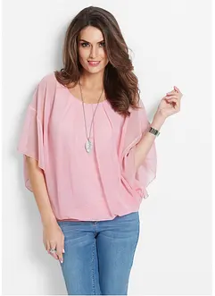 Chiffon Tunika mit Untertop, bonprix