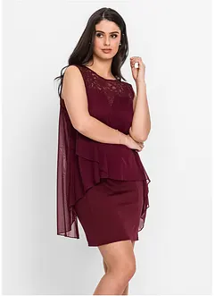 Robe en jersey et crêpe, bonprix