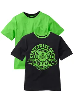 T-Shirt (2er Pack) aus reiner Baumwolle, bonprix