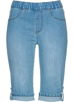 Bermuda en jean avec taille entièrement élastiquée, bonprix