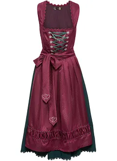 Dirndl mit bestickter Satin-Schürze (2-tlg.Set), bonprix