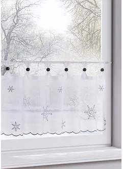 Scheibengardine mit winterlicher Stickerei, bpc living bonprix collection