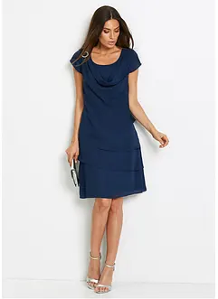 Minikleid im Lagen-Look mit dekorativem Accessoire, bonprix