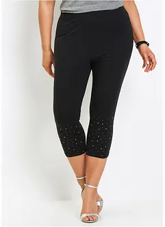 Legging corsaire avec pierres brillantes, bonprix