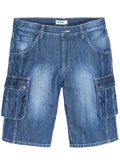 Bermuda cargo en jean, Regular, bonprix