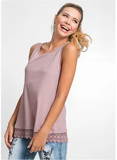 Lot de 2 tops à dentelle, bonprix