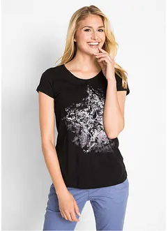 Baumwoll Flammgarn-Shirt, Kurzarm, bonprix