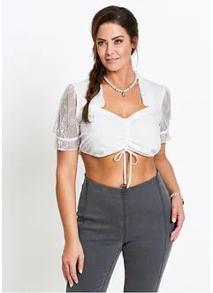 Dirndlbluse mit Spitzenärmeln, bonprix