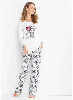 Pyjama mit Flanellapplikation, bonprix