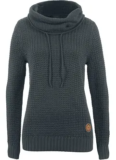 Pull à col roulé avec cordons, bonprix