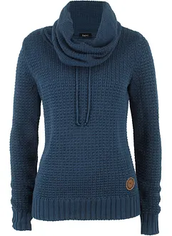 Pull à col roulé avec cordons, bonprix