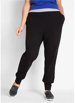 Joggpants mit Kontrastbündchen und Baumwolle, bonprix