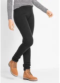 Gerippte Thermo-Leggings mit Rippbund, bonprix