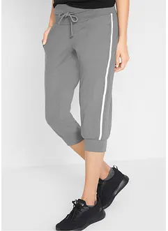 Lot de 2 pantalons de jogging en coton, coupe corsaire, bonprix