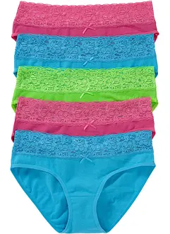 Slip (5er Pack) mit Spitze, bonprix