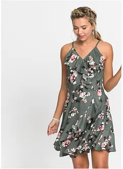 Trägerkleid mit Volants, bonprix