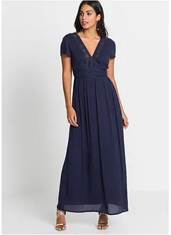 Sommer-Maxikleid mit Spitze, Kurzgröße, bonprix