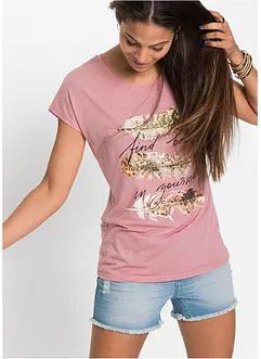 T-Shirt mit Glitzerdruck, bonprix