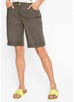 Bermuda paper touch en coton à taille confortable, bonprix