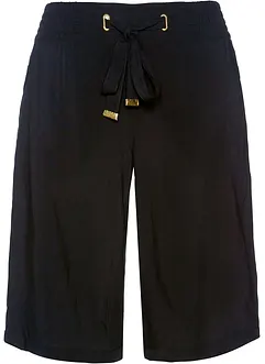 Bermuda en viscose avec ceinture à nouer, bonprix