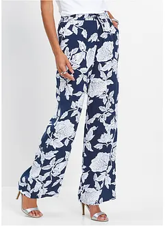 Pantalon palazzo imprimé en viscose, bonprix