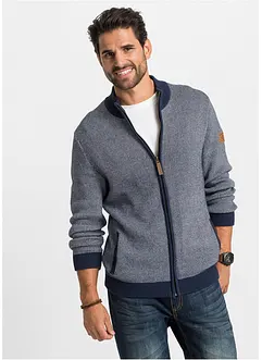 Strickjacke mit Stehkragen aus reiner Baumwolle, bonprix