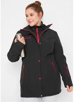 Stretch-Softshell-Longjacke, wasserabweisend, bonprix