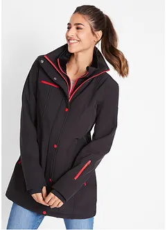 Veste longue softshell extensible, bonprix