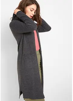 Longstrickjacke mit Kapuze, bonprix
