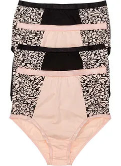 Lot de 4 slips taille haute coton, bonprix