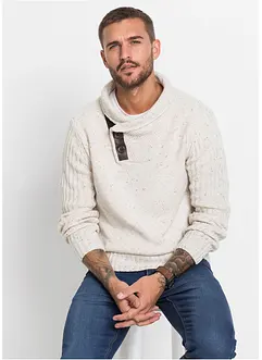 Grobstrick-Pullover mit Schalkragen, bonprix