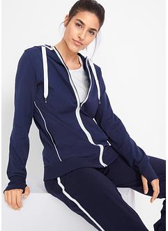 Stretch-Sweatjacke mit Baumwolle, bpc bonprix collection