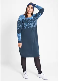 Robe en maille à motif norvégien, bonprix