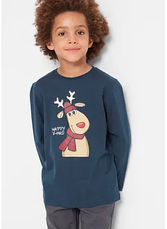 Jungen Langarmshirt mit Weihnachtsmotiv aus Bio-Baumwolle, bpc bonprix collection