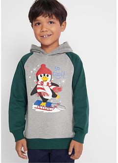 Jungen Kapuzensweatshirt mit Weihnachtsmotiv, bpc bonprix collection