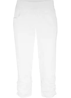 Baumwoll-Capri-Hose mit Bequembund und Raffung, bonprix