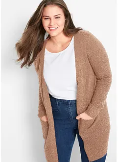 Bouclé-Longstrickjacke, bonprix