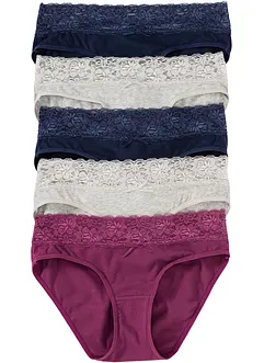 Slip (5er Pack) mit Spitze, bonprix