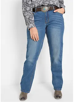 Jean Straight taille mi-haute, extensible, bonprix