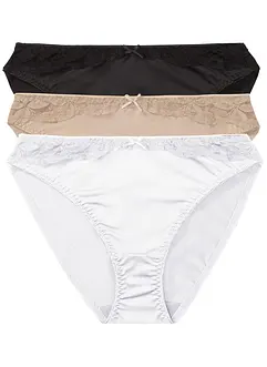 Slip mit Spitze (3er Pack), bonprix